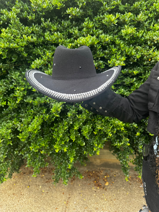 Black Bling Hat