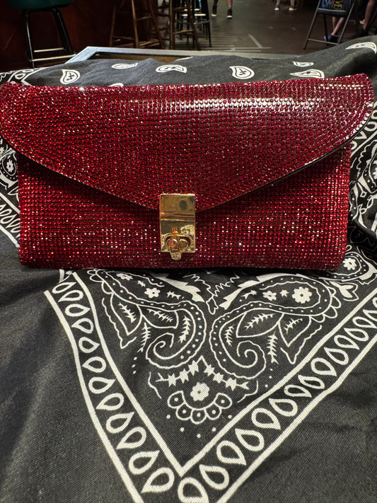 Red Bling Clutch Crossbody